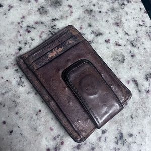 Nocona ostrich wallet card holder